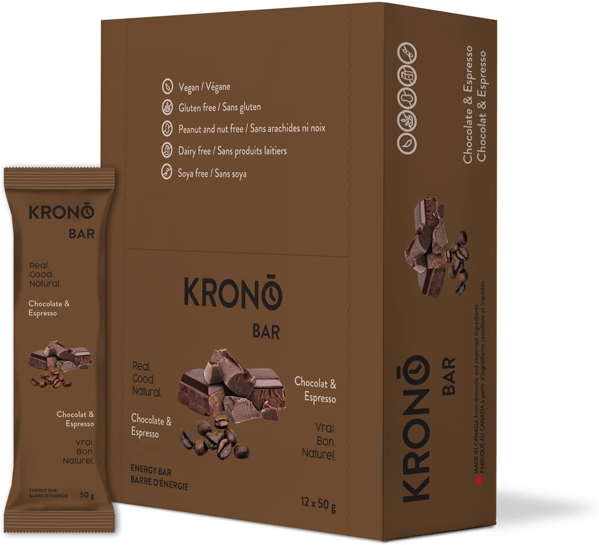 Image KRONO Barre Energie Chocolat Espresso