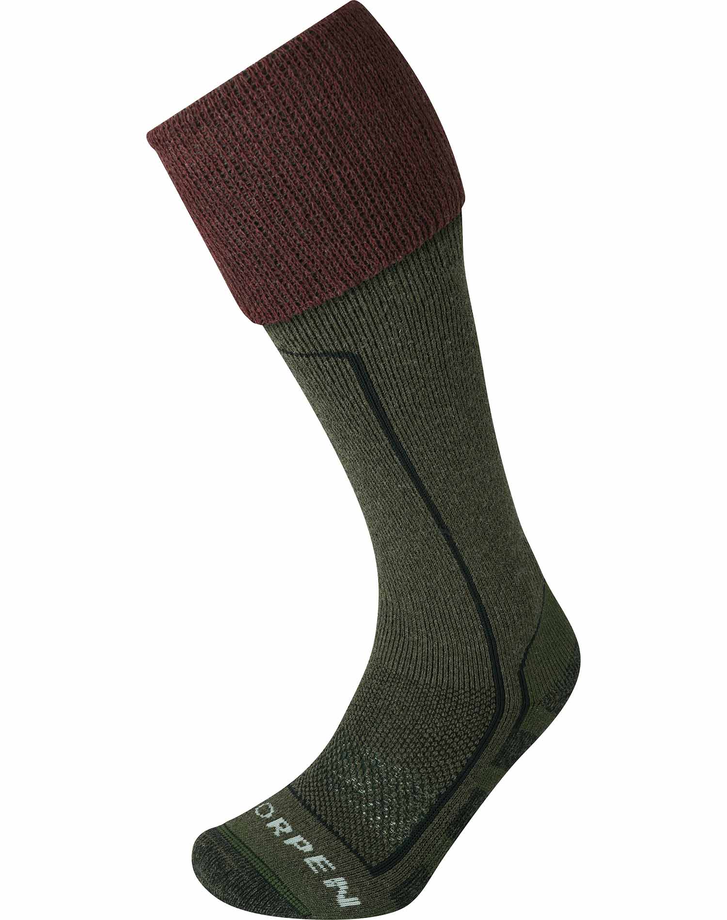 Image HWS - Hunting Wader sock 2819 conifer deep red XL