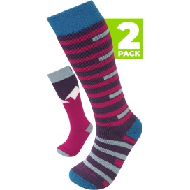 Image ASS2KNN -  Kids Sock 2pk Merino 2820 pink/blue M