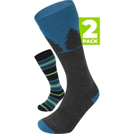 Image ASS2WLNM -  Mens Sock 2pk Merino 5765 blue L