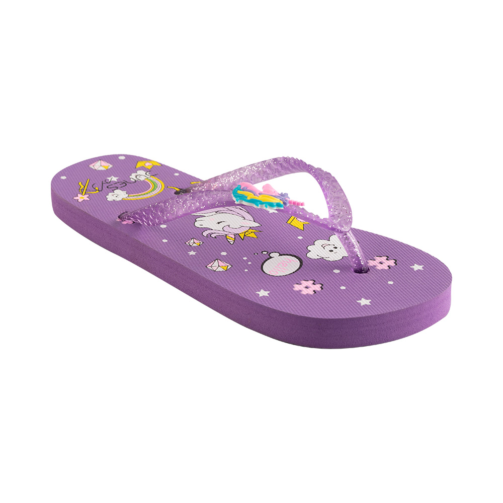 Image Dunes Beach Flip flops Junior Unicorn PURPLE 2