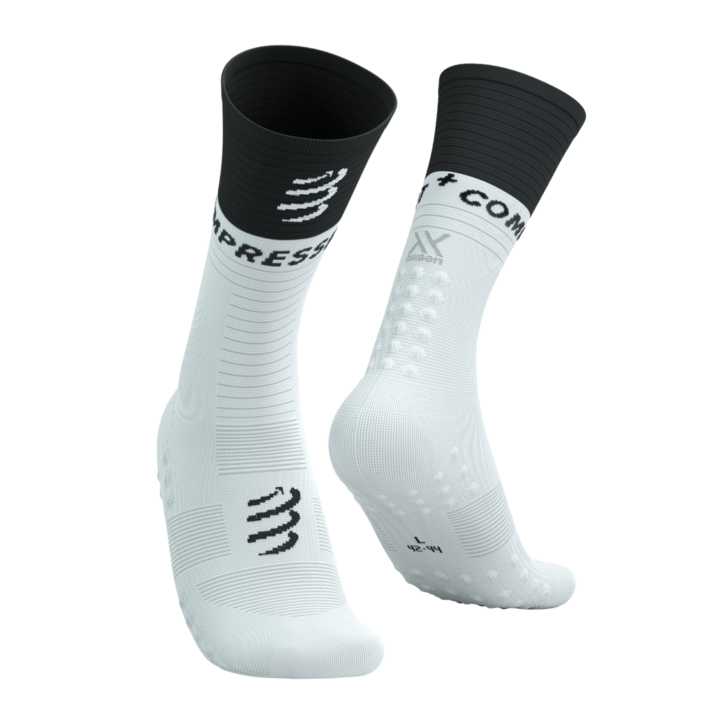 Image Compressport Mid Compression Socks V2 WHITE/BLACK T2