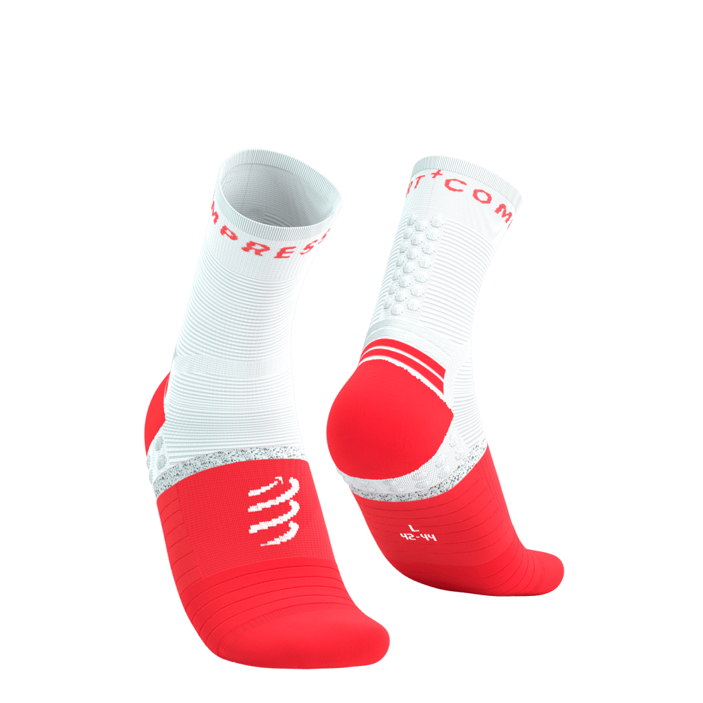 Image Compressport Pro Marathon Socks V2 FLUO RED/WHITE T2