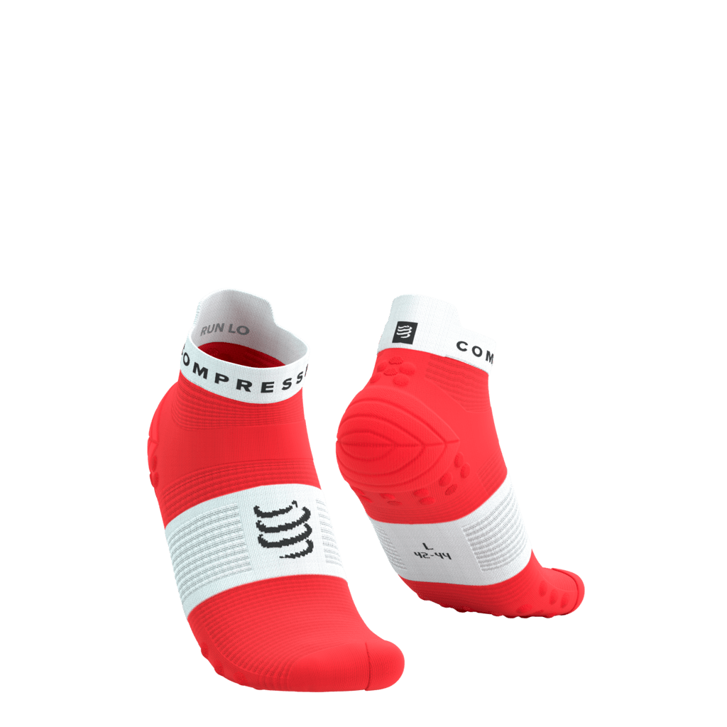 Image Compressport PRS V4 Bas Course Court ROUGE FLUO/BLANC T2