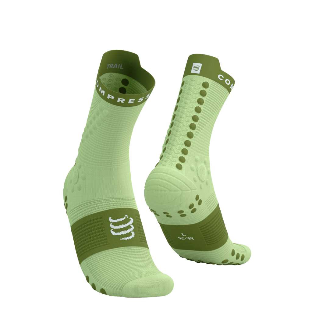 Image Compressport PRS V4 Trail Sock SHADOW LIME/WOODBINE T2